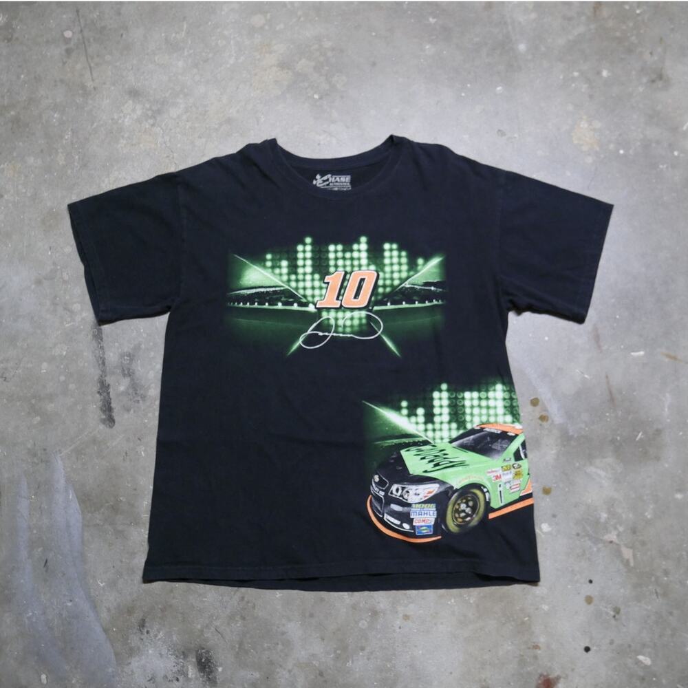 Chase Authentics Danica Patrick AOP NASCAR Tee Mens Size Large Short Sleeve
